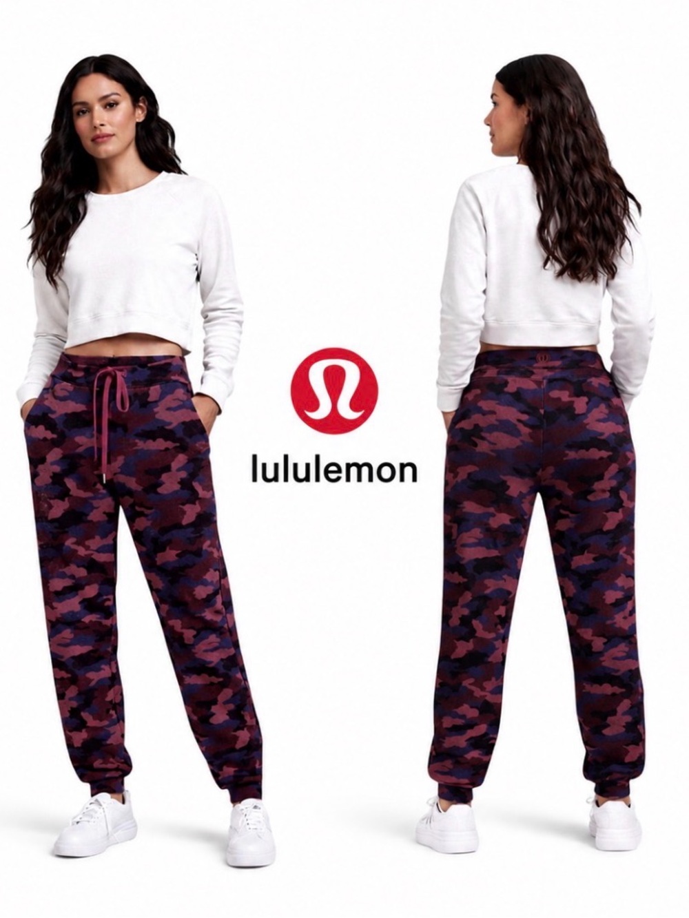 Lululemon Scuba High Rise Jogger Size 2 Heritage 365 Camo Pink Fleece Sweatpants